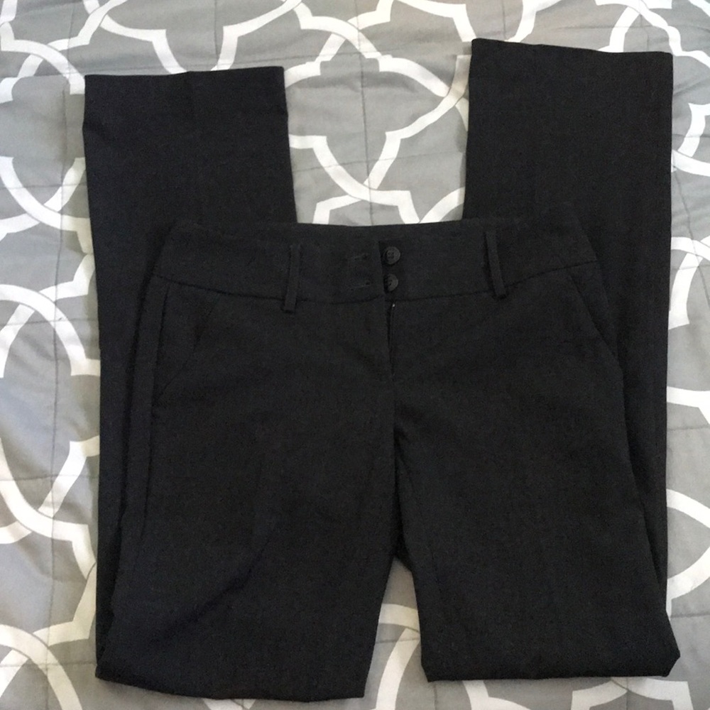 Dark gray slacks